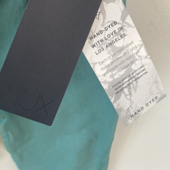 (A53) NUX mesh cropped aqua leggings, Size Small, NWT - Picture 6 of 9